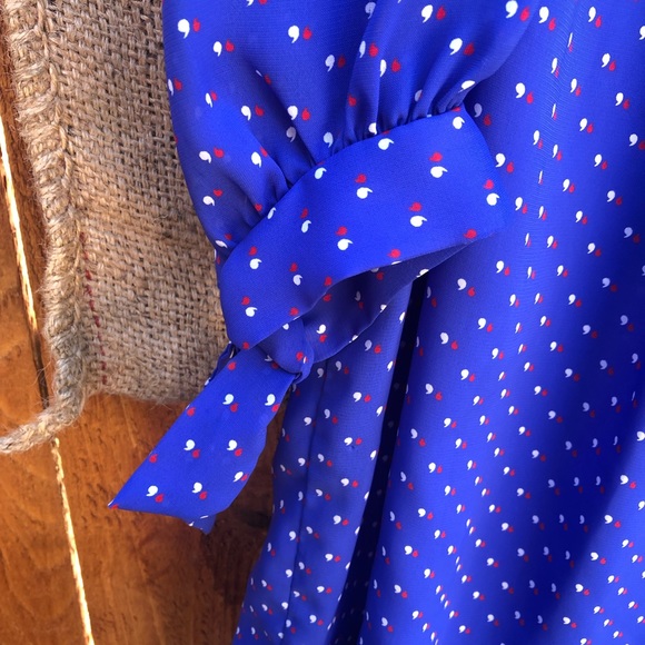 Vintage Lorac Original Drop Waist Dress Blue size 1X - Picture 5 of 5